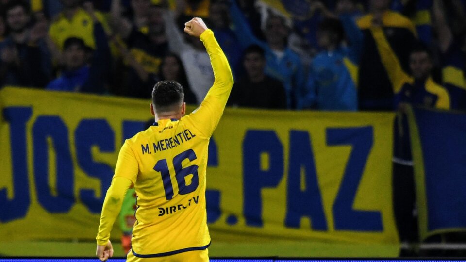 Así fue el golazo de Merentiel para la victoria parcial de Boca contra ...