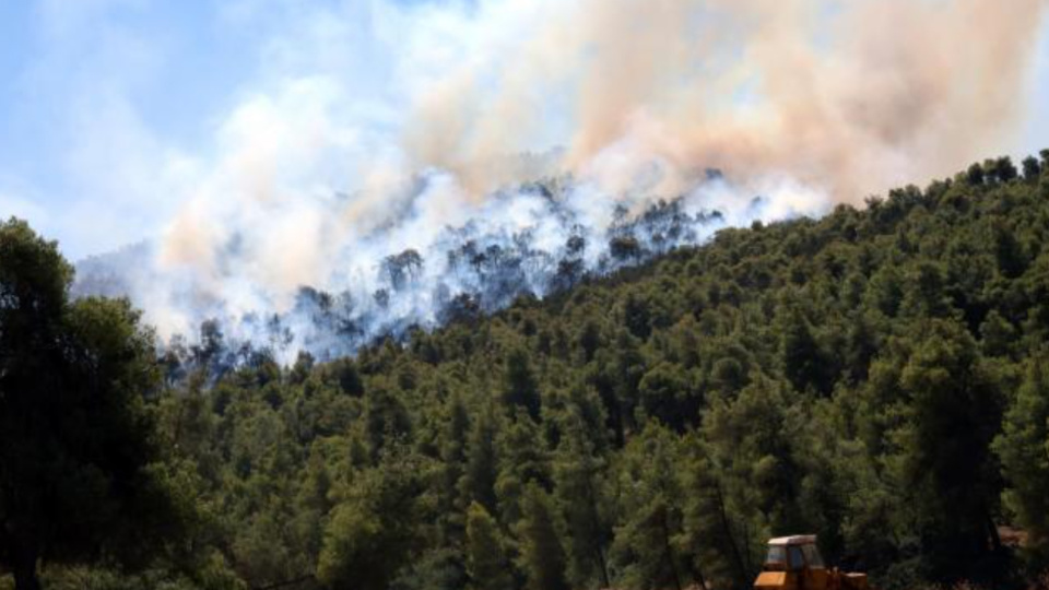 Los bomberos luchan por segundo día contra un gran incendio en la isla griega de Creta