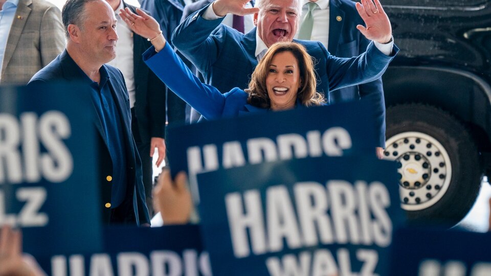 Kamala Harris hizo campaña en Pensilvania en la previa de la convención demócrata