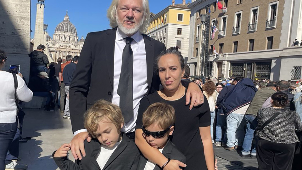 Julian Assange at Pope Francis Funeral