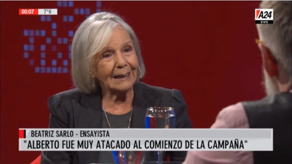 &amp;quot;Yo no tengo ninguna posibilidad de afirmar que Cristina no puede cambiar en nada&amp;quot;, dijo Sarlo.