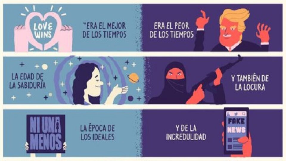 Pictoline se volviÃ³ viral presentando mediante dibujos pop las noticias e historias contextuales de interÃ©s.