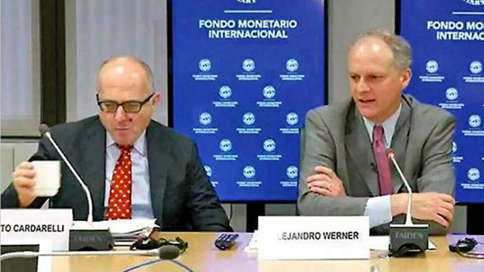 Alejandro Werner, director, y Roberto Cardarelli, titular de la misión del FMI.