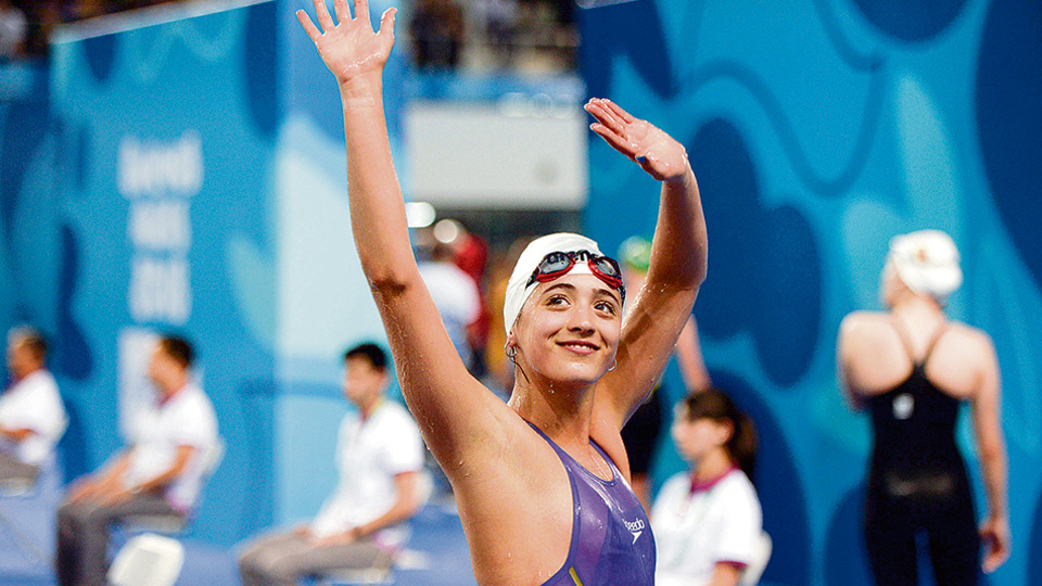 Delfina Pignatiello, batió el récord en Barcelona.