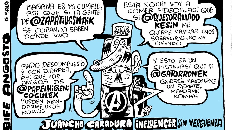 Juancho Caradura, influencer sin vergüenza