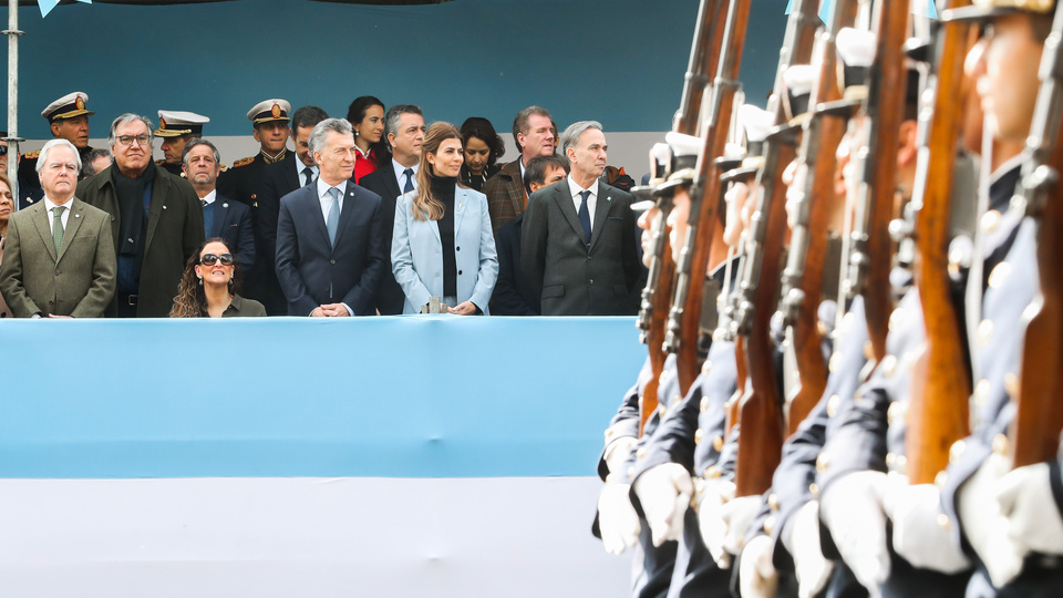 Mauricio Macri en el desfile del 9 de Julio.
