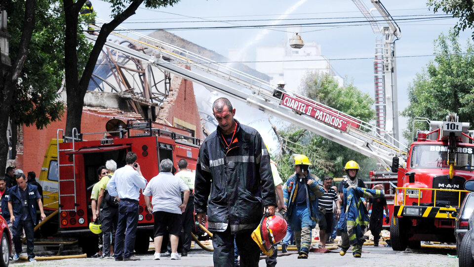 El día del incendio, en Iron Mountain. (Fuente: Joaquín Salguero)
