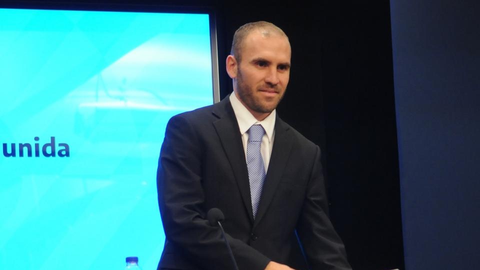Martín Guzmán en la videoconferencia con los líderes globales.