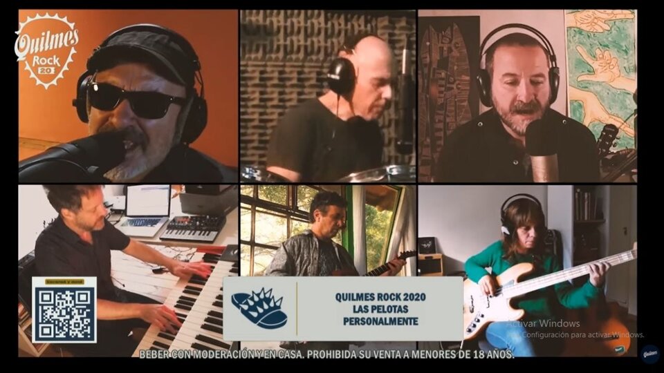 Las Pelotas en el último Quilmes Rock virtual.