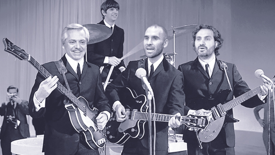 Alberto Fernández junto a la dirigencia sindical y empresarial en Olivos.