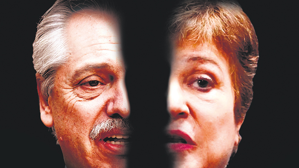 Alberto Fernández y la titular del FMI, Kristalina Georgieva.