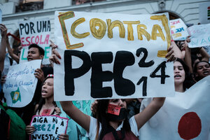Estudiantes contra el ajuste de Temer  (Fuente: AFP)