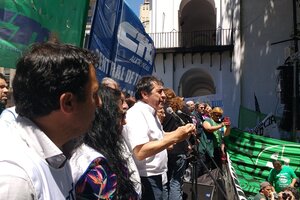 Terminó el acto de ATE en Plaza de Mayo
