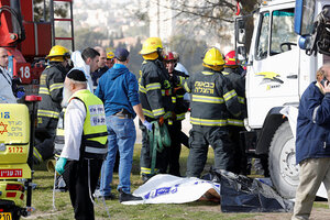 Ataque con un camión en Jerusalén 