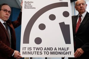 Avanza el reloj del fin del mundo  (Fuente: Bulletin of the Atomic Scientists.)