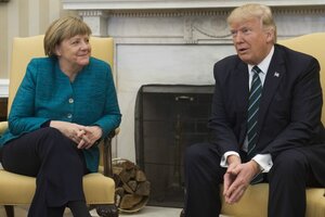 Otro desplante de Trump, ahora frente a Merkel (Fuente: AFP)