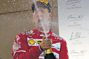 En Barhein ganó Vettel (Fuente: AFP)