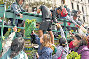 Verdurazo en Plaza de Mayo (Fuente: AFP)
