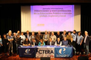 CTERA recibió el respaldo de la Internacional de la Educación