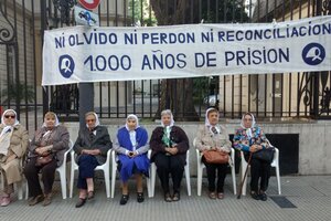 Ni olvido, ni perdón, ni reconciliación (Fuente: Prensa Asociación Madres de Plaza de Mayo)