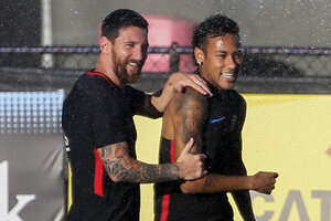 Messi posteó un video para despedir a Neymar (Fuente: EFE)