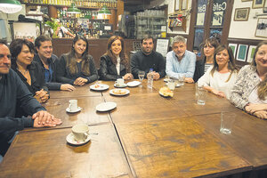 Con sus candidatos en la Ciudad (Fuente: Joaquín Salguero)