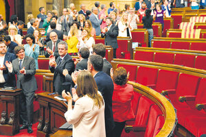 El Parlamento catalán aprobó su ley soberanista (Fuente: EFE)