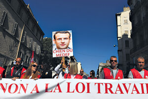 Para los obreros, Macron rima con patrón (Fuente: AFP)