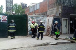 Dos obreros murieron en un derrumbe en Villa Crespo (Fuente: Twitter)
