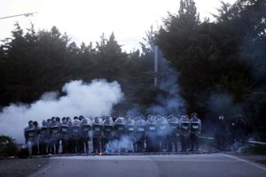 Marcha, represión y detenidos en El Bolsón (Fuente: Gentileza Bruno Tornini)