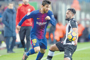 Messi arrancó el año a puro festejo (Fuente: AFP)