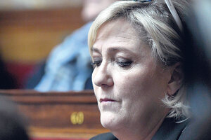 Marine Le Pen, en la cuerda floja
