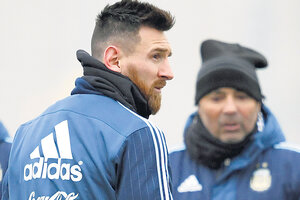 Messi con Sampaoli en Barcelona (Fuente: AFP)