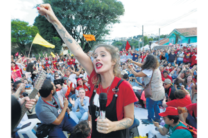 El campamento “Lula libre” en Curitiba (Fuente: EFE)