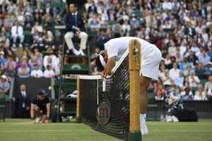 Del Potro se despidió de Wimbledon (Fuente: EFE)