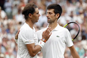 Djokovic venció a Nadal en el duelo semifinal de Wimbledon (Fuente: EFE)