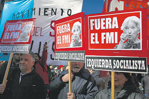 Tercer acto de protesta contra el FMI (Fuente: AFP)
