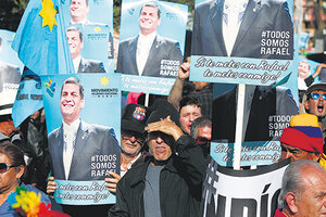 En Quito marcharon en apoyo a Correa (Fuente: EFE)