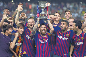 Messi volvió y levantó una copa (Fuente: AFP)