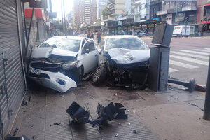 Cuatro heridos por un choque múltiple en Belgrano (Fuente: Twitter)