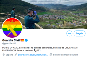 La Guardia Civil de España adhiere al Día del Orgullo LGBTI y exaspera a la derecha (Fuente: Captura de pantalla)