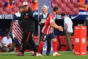 Burgos se despidió del Atlético de Madrid con un emotivo homenaje (Fuente: AFP)