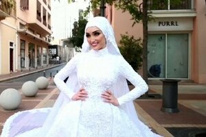 El estremecedor video de una novia que se sacaba fotos segundos antes de las explosiones en Beirut