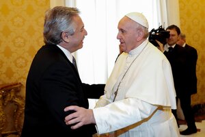 Alberto Fernández llamó al Papa para agradecerle su apoyo por la deuda (Fuente: AFP)