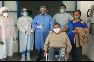 En Yrigoyen celebraron la recuperación de un enfermo de covid 