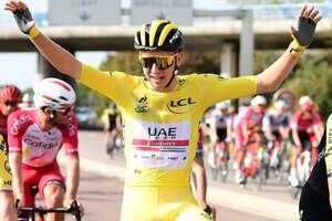 Tadej Pogacar festejó su título en el Tour de Francia (Fuente: Prensa Tour de Francia)