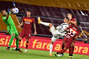Ronaldo apareció dos veces para que Juventus iguale con la Roma (Fuente: AFP)