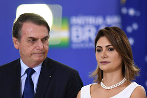 Michelle Bolsonaro, a la que ahora le dicen "Micheque" Bolsonaro (Fuente: AFP)