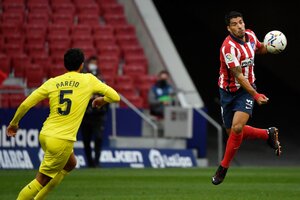 Con Suárez y Correa, el Aleti empató sin goles con Villarreal (Fuente: AFP)