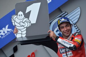 Danilo Petrucci se impuso en Le Mans por el Mundial de MotoGP (Fuente: AFP)